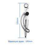 Bussola per calibro di spaziatura della testa in acciaio al carbonio Strumento di rivestimento laterale in pelle industriale, lunghezza: 126 mm, Length: 126mm