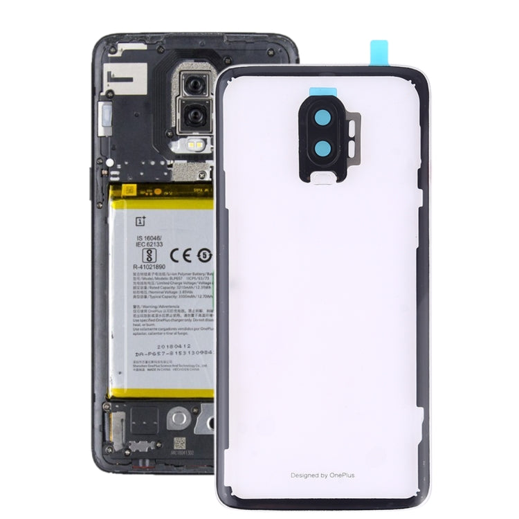 For OnePlus 6T Back Battery Cover with Camera Lens, For OnePlus 6T