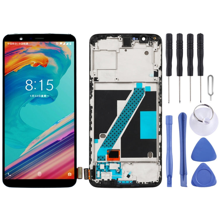 For Oneplus 5T A5010 Digitizer Full Assembly OEM LCD Screen with Frame, For Oneplus 5T