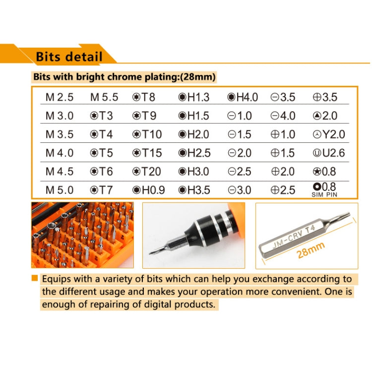 JAKEMY JM-8130 45 in 1 Interchangeable Magnetic Precision Screwdriver Set, JM-8130