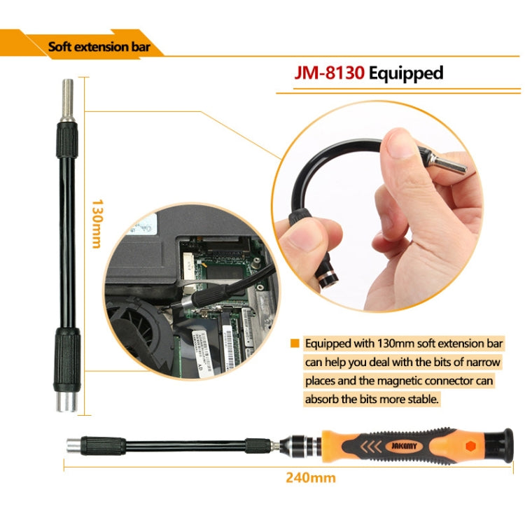 JAKEMY JM-8130 45 in 1 Interchangeable Magnetic Precision Screwdriver Set, JM-8130