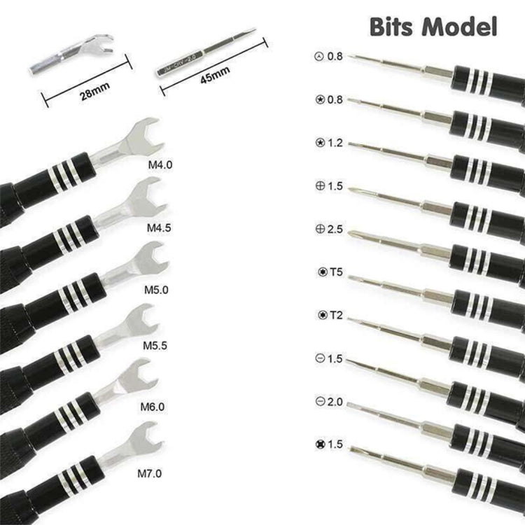 JAKEMY JM-8158 Set di cacciaviti multiuso 34 in 1 Strumento di riparazione hardware, JM-8158