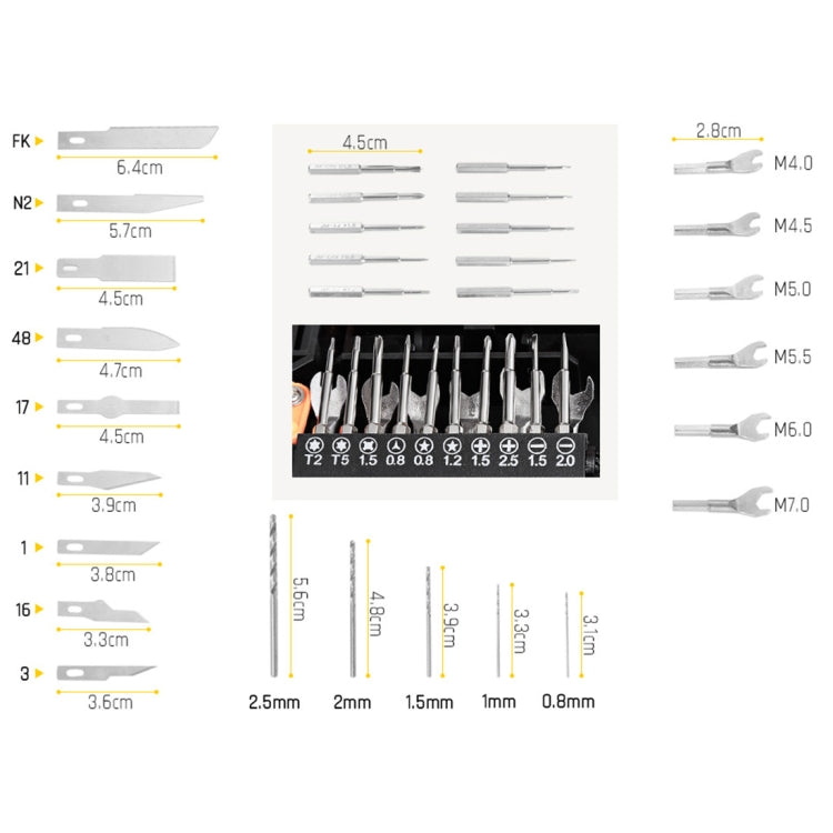 JAKEMY JM-8158 Set di cacciaviti multiuso 34 in 1 Strumento di riparazione hardware, JM-8158
