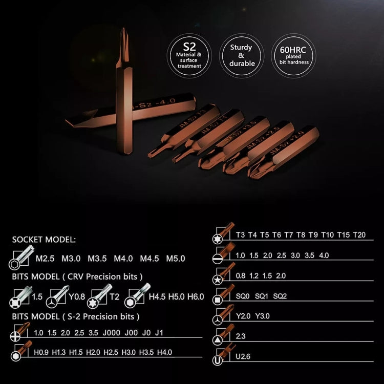 JAKEMY JM-8166 61 in 1 Screwdriver Kit Repair Hand Tool Kit, JM-8166