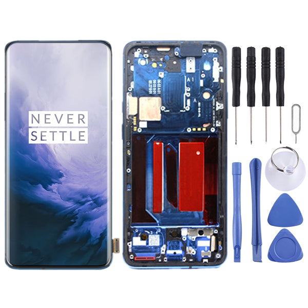 Per OnePlus 7 Pro Digitizer assemblaggio completo con schermo LCD OEM con cornice, For OnePlus 7 Pro(AMOLED)