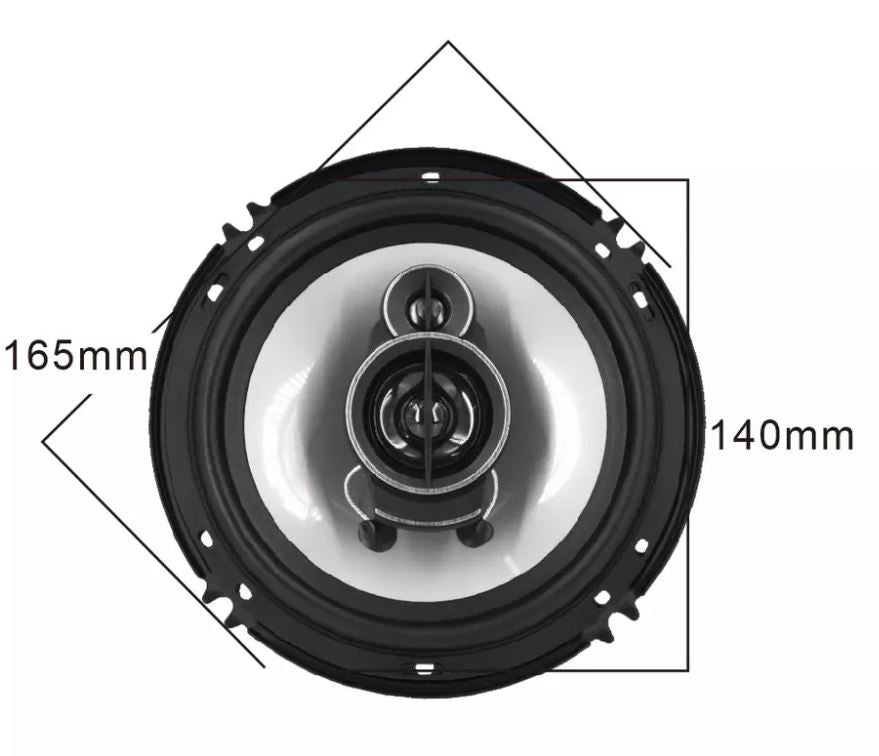 Coppia altoparlanti 3 vie con griglia 6.5" 400W 4 Ohm MF-1643 SP999