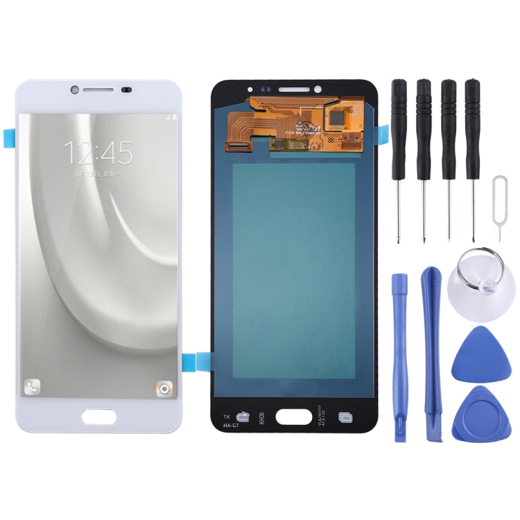 Schermo LCD in materiale Oled e digitalizzatore assemblaggio completo per Galaxy C7, For Samsung Galaxy C7 (OLED)