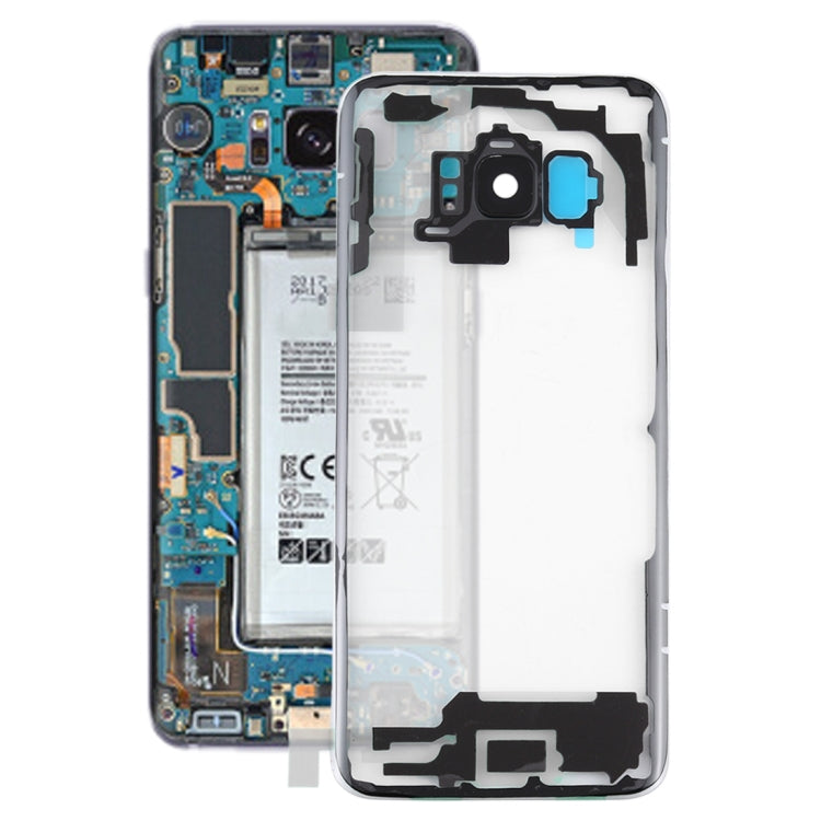 Per Samsung Galaxy S8 / G950 G950F G950FD G950U G950A G950P G950T G950V G950R4 G950W G9500 Cover posteriore batteria trasparente con copriobiettivo fotocamera, For Galaxy S8