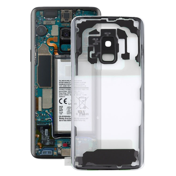 Per Samsung Galaxy S9 G960F G960F/DS G960U G960W G9600 Cover posteriore batteria trasparente con copriobiettivo fotocamera, For Galaxy S9