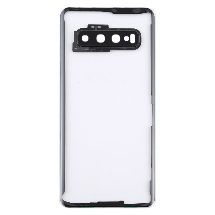 Per Samsung Galaxy S10 G973F/DS G973U G973 SM-G973 Cover posteriore batteria trasparente con copriobiettivo fotocamera, For Galaxy S10