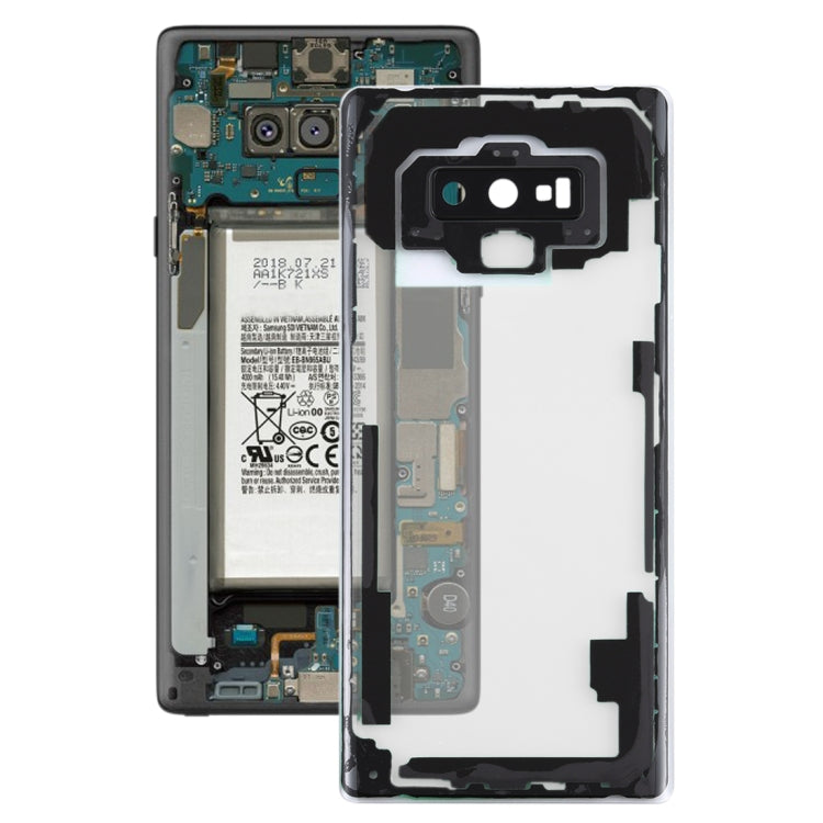 Per Samsung Galaxy Note9 / N960D N960F Cover posteriore batteria trasparente con copriobiettivo fotocamera, For Galaxy Note9