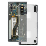 Per Samsung Galaxy Note 10+ N975 N9750 Cover posteriore batteria trasparente con copriobiettivo fotocamera, For Galaxy Note 10+
