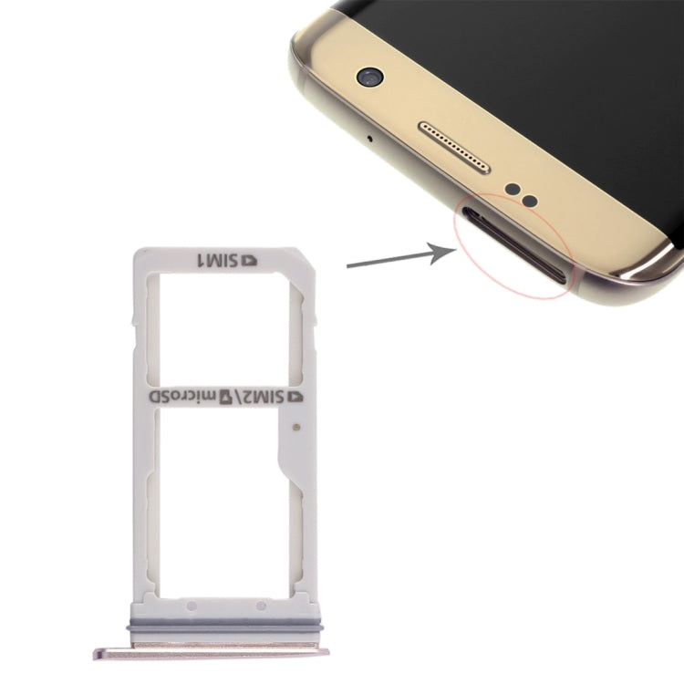 For Galaxy S7 Edge 2 SIM Card Tray/Micro SD Card Tray, For Galaxy S7 Edge, For Samsung Galaxy S7 Edge