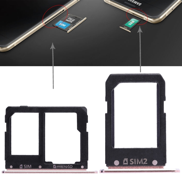 Per Galaxy A5108 / A7108 2 vassoio scheda SIM + vassoio scheda micro SD, For A5108 / A7108, For Galaxy A7108, For Samsung Galaxy A7108, For Galaxy A5108 / A7108