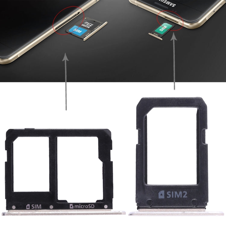 For Galaxy A5108 / A7108 2 SIM Card Tray + Micro SD Card Tray, For A5108 / A7108, For Galaxy A7108, For Samsung Galaxy A7108, For Galaxy A5108 / A7108