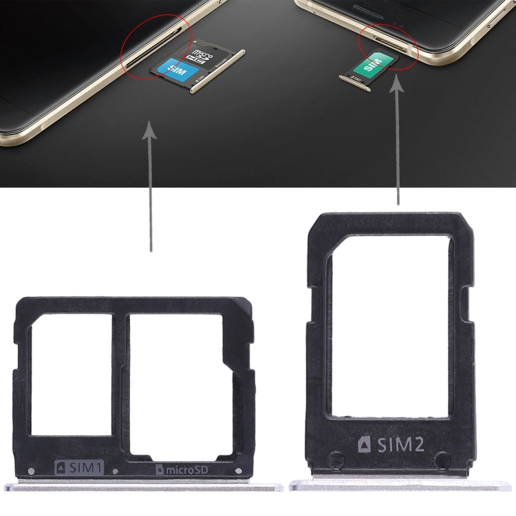 Per Galaxy A5108 / A7108 2 vassoio scheda SIM + vassoio scheda micro SD, For A5108 / A7108, For Galaxy A7108, For Samsung Galaxy A7108, For Galaxy A5108 / A7108