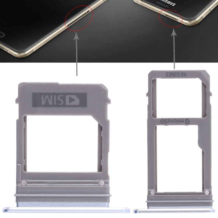 Per Galaxy A520 / A720 2 vassoio per scheda SIM + vassoio per scheda micro SD, For Galaxy A520 / A720, For Samsung Galaxy A520 (Double), For Samsung Galaxy A5 (2017) Double, For GalaxyA520 / A720