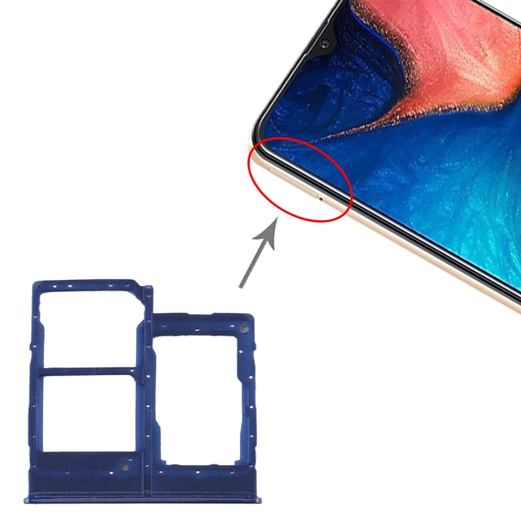 Per Samsung Galaxy A20e Vassoio scheda SIM + Vassoio scheda SIM + Vassoio scheda micro SD, For Samsung Galaxy A20e