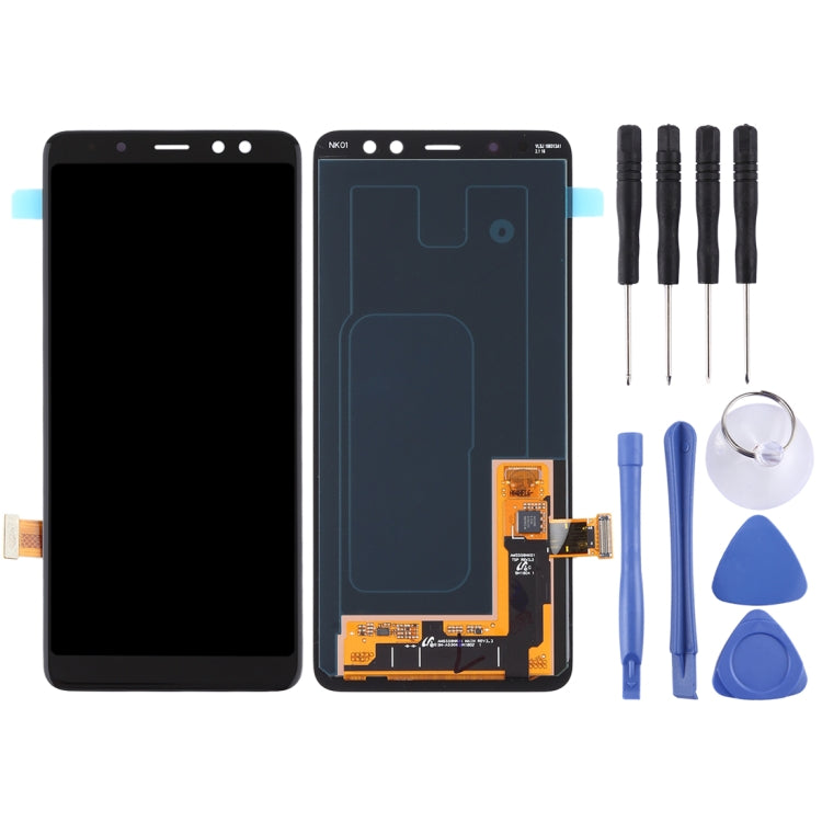 Schermo LCD AMOLED per Galaxy A8 (2018) / A5 (2018) / A530 con digitalizzatore assemblaggio completo (nero), For Samsung Galaxy A8 (2018)