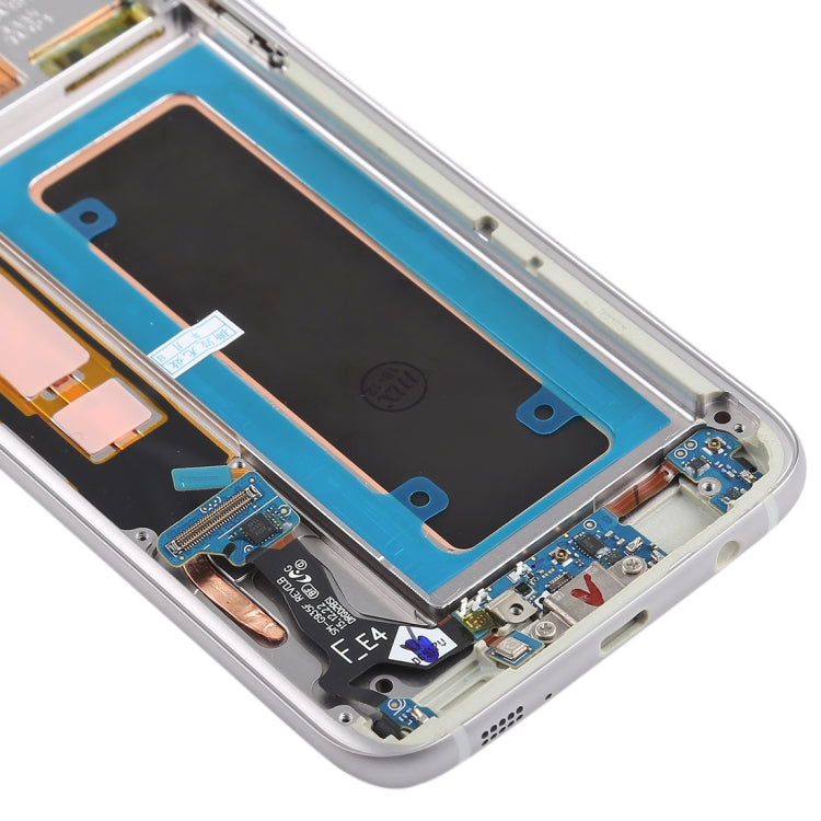 Schermo LCD originale in materiale Super AMOLED e digitalizzatore assemblato completo (con telaio/cavo flessibile per porta di ricarica/cavo flessibile per pulsante di accensione/cavo flessibile per pulsante volume) per Galaxy S7 Edge/G935F/G935FD