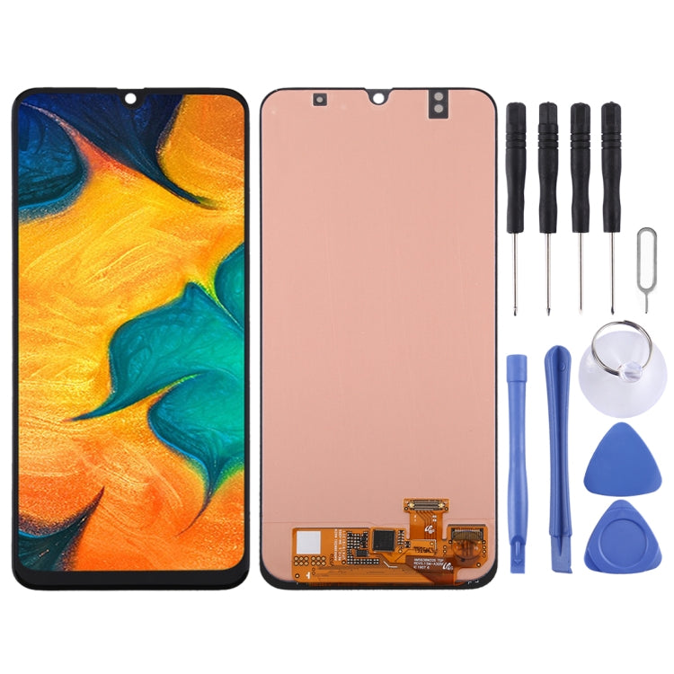 Schermo LCD e digitalizzatore assemblaggio completo per Galaxy A30, For Samsung Galaxy A30