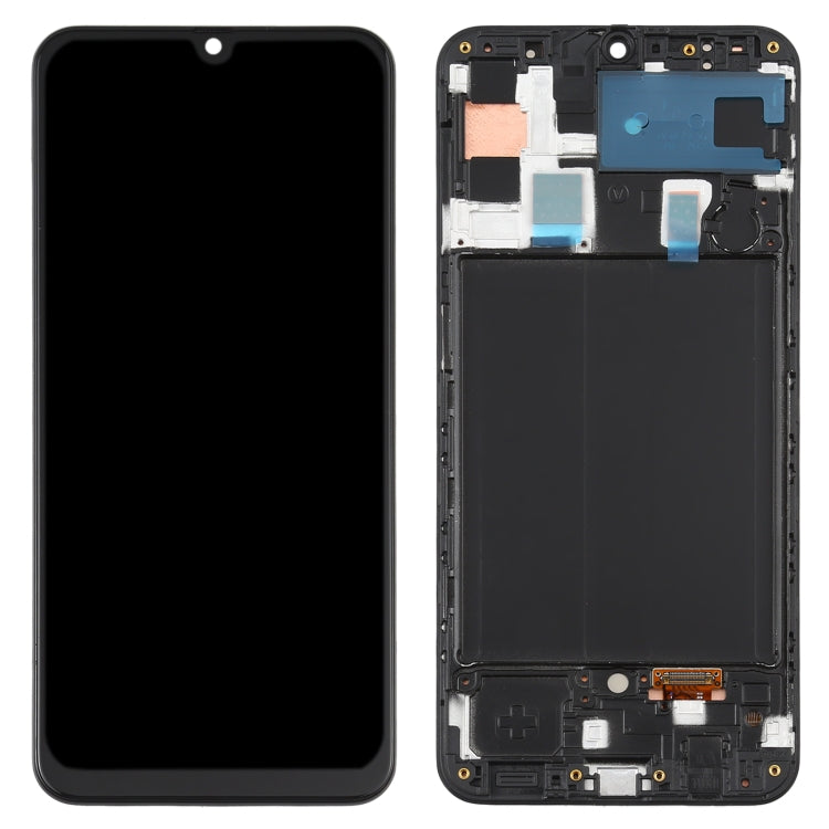 Schermo LCD Super AMOLED originale per Galaxy A50 Digitizer assemblaggio completo con cornice, For Samsung Galaxy A50