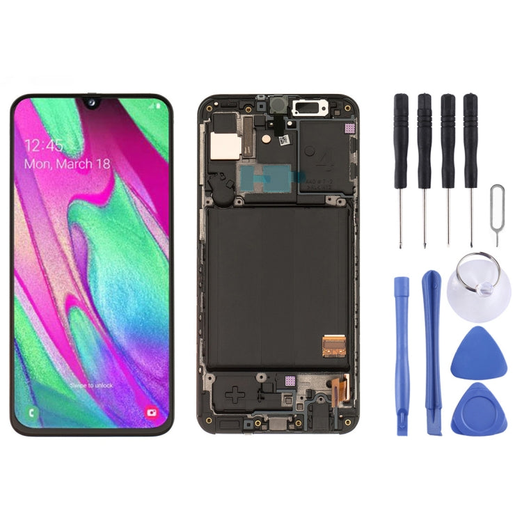 LCD Screen and Digitizer Full Assembly with Frame for Galaxy A40 SM-A405F, For Samsung Galaxy A40 (Frame)