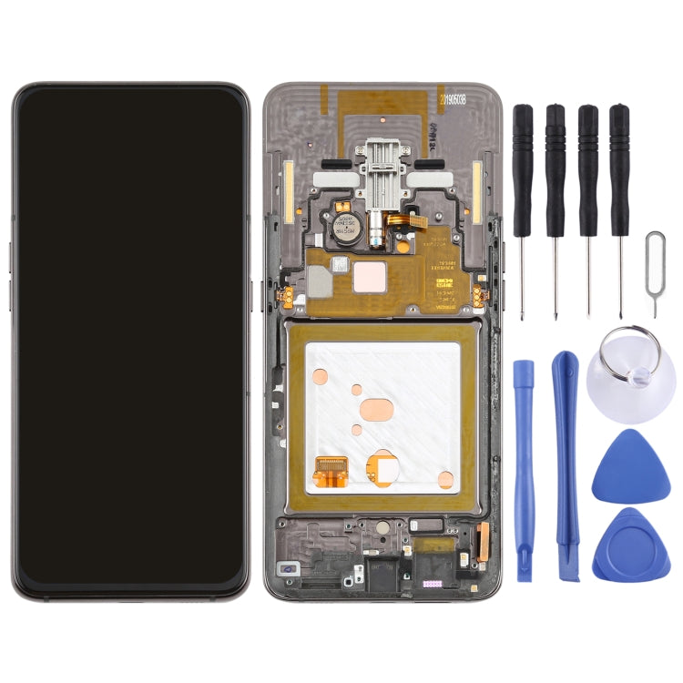 Schermo LCD originale in materiale Super AMOLED e digitalizzatore assemblaggio completo con cornice per Galaxy A80, For Samsung Galaxy A80 (Super AMOLED)