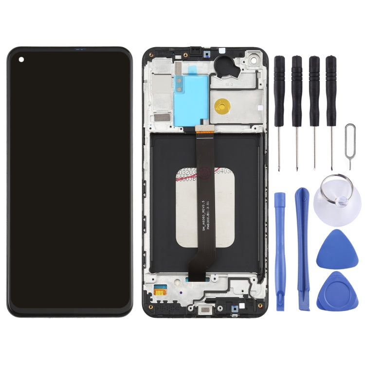 Original PLS TFT Material LCD Screen and Digitizer Full Assembly with Frame for Galaxy M40, For Samsung Galaxy M40 (PLS TFT)