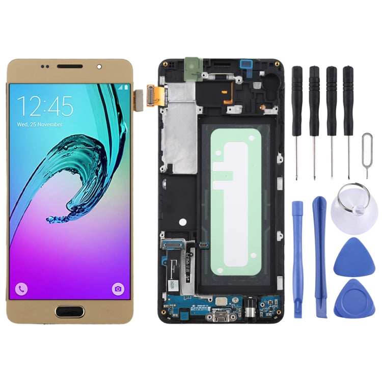 Schermo LCD in materiale TFT e digitalizzatore assemblaggio completo con cornice per Galaxy A5 (2016) / A510F, For Galaxy A5 (2016) (TFT Material), For Galaxy A5 (2016) with Frame,TFT