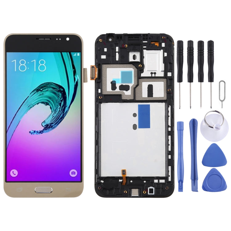 Schermo LCD in materiale TFT e digitalizzatore assemblaggio completo con cornice per Galaxy J3 (2016) / J320F, For Galaxy J3 (2016) (TFT Material), For Galaxy J3 (2016) with Frame,TFT