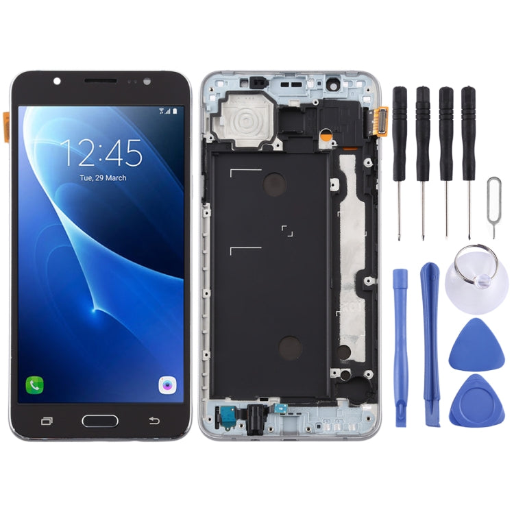 Schermo LCD in materiale TFT e digitalizzatore assemblaggio completo con cornice per Galaxy J7 (2016) / J710F, For Galaxy J7 (2016) (TFT Material), For Galaxy J7 (2016) with Frame,TFT