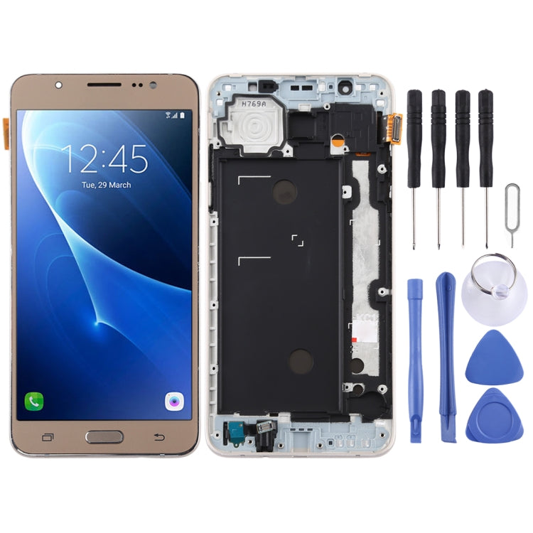 Schermo LCD in materiale TFT e digitalizzatore assemblaggio completo con cornice per Galaxy J7 (2016) / J710F, For Galaxy J7 (2016) (TFT Material), For Galaxy J7 (2016) with Frame,TFT