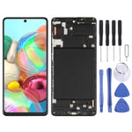Schermo LCD originale in materiale Super AMOLED e digitalizzatore assemblaggio completo con cornice per Galaxy A71, For Samsung Galaxy A71(Original with Frame)