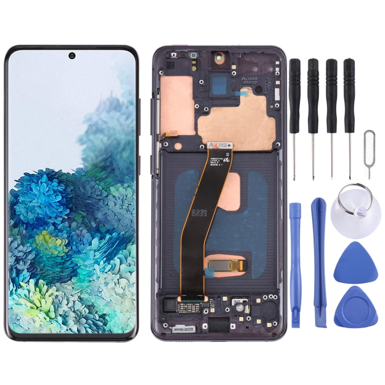 Schermo LCD e digitalizzatore in materiale AMOLED dinamico originale assemblaggio completo con cornice per Samsung Galaxy S20 4G SM-G980, For Samsung Galaxy S20 4G(Frame), For Samsung Galaxy S20 4G, For Samsung Galaxy S20 4G (Original)(Blue)