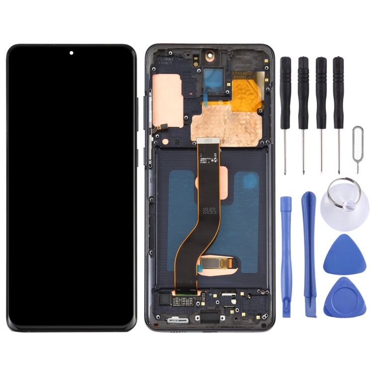 Original Dynamic AMOLED LCD Screen and Digitizer Full Assembly with Frame for Galaxy S20+ 4G, For Samsung Galaxy S20+ 4G (Original )