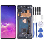 Schermo LCD originale in materiale Super AMOLED e digitalizzatore assemblaggio completo con cornice per Galaxy S10 Lite, For Samsung Galaxy S10 Lite(Frame )