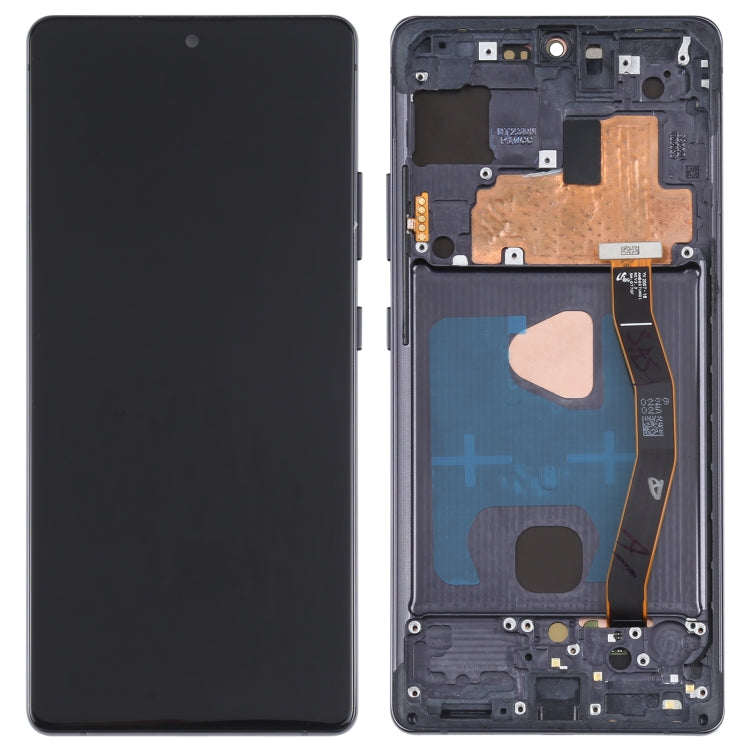 Original Super AMOLED LCD Screen and Digitizer Full Assembly with Frame for Galaxy S10 Lite, For Samsung Galaxy S10 Lite(Frame )