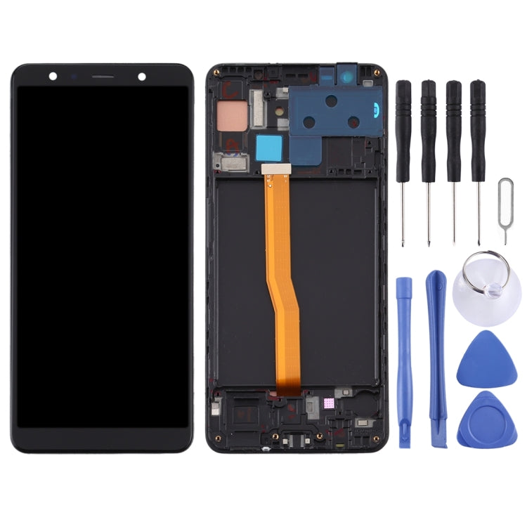 Schermo LCD in materiale TFT e digitalizzatore assemblaggio completo con cornice per Samsung Galaxy A7 (2018) / SM-A750F, For Samsung Galaxy A7 (2018)(RU), For Samsung Galaxy A7 (2018) (TFT)