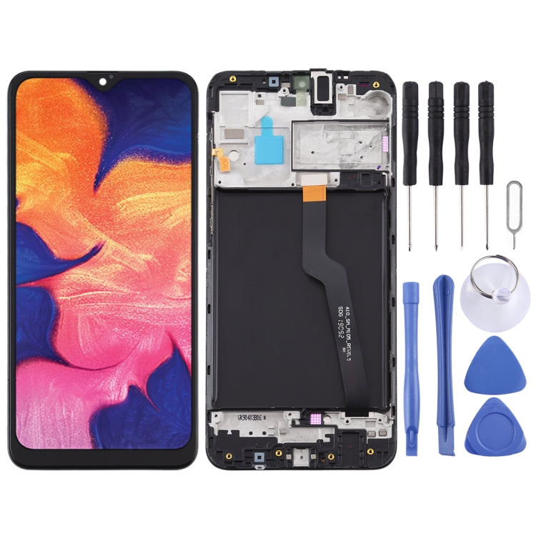 LCD Screen and Digitizer Full Assembly with Frame for Samsung Galaxy A10 / SM-A105F (Single Board Version), For Samsung Galaxy A10