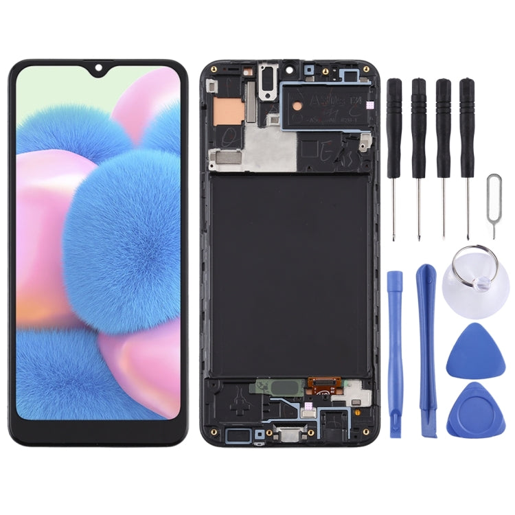 TFT LCD Screen and Digitizer Full Assembly with Frame for Samsung Galaxy A30s, For Samsung Galaxy A30s (TFT), For Samsung Galaxy A30s(RU)