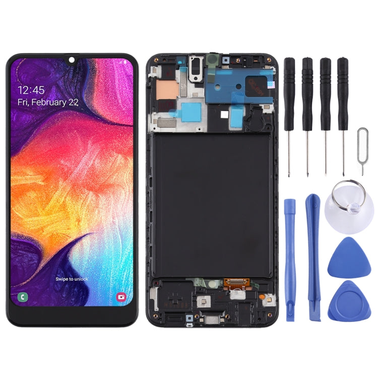 TFT Material LCD Screen and Digitizer Full Assembly with Frame for Samsung Galaxy A50 (Not Support Fingerprint Identification), For Samsung Galaxy A50 (TFT)