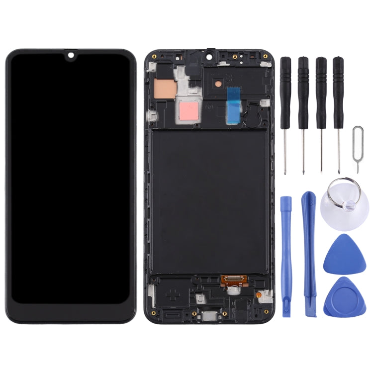 Schermo LCD in materiale TFT e digitalizzatore assemblaggio completo con cornice per Samsung Galaxy A30, For Samsung Galaxy A30 (TFT)