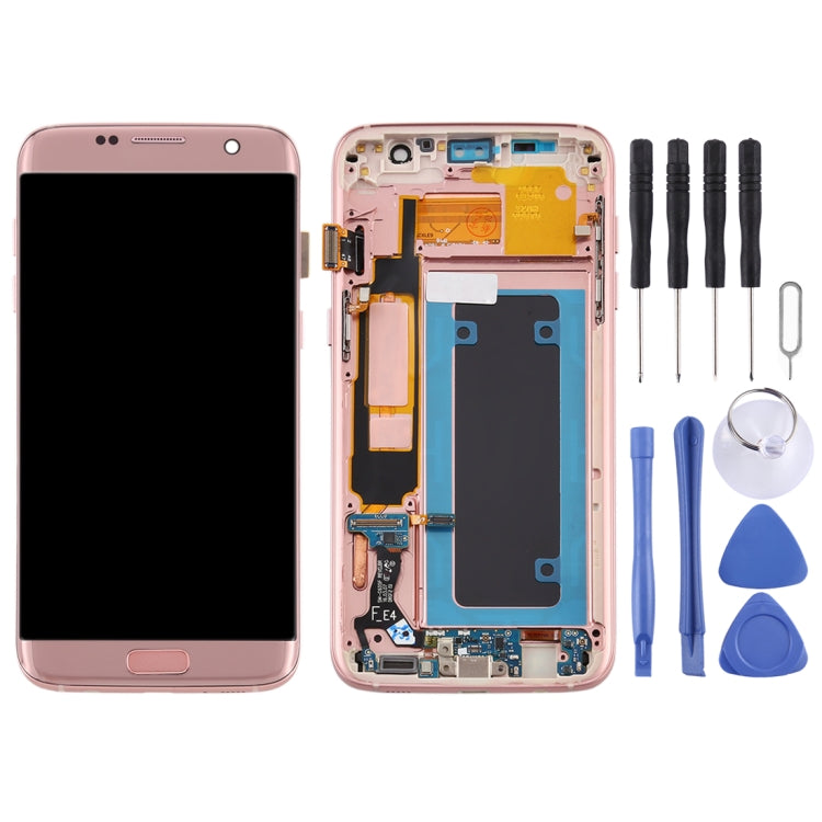 Schermo LCD in materiale OLED e digitalizzatore assemblaggio completo con cornice per Samsung Galaxy S7 Edge / SM-G935F, For Galaxy S7 Edge (OLED), For Samsung Galaxy S7 Edge (OLED), For Galaxy S7 Edge (OLED Material)