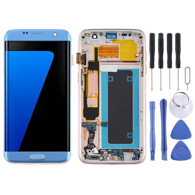 OLED Material LCD Screen and Digitizer Full Assembly with Frame for Samsung Galaxy S7 Edge / SM-G935F, For Galaxy S7 Edge (OLED), For Samsung Galaxy S7 Edge (OLED), For Galaxy S7 Edge (OLED Material)