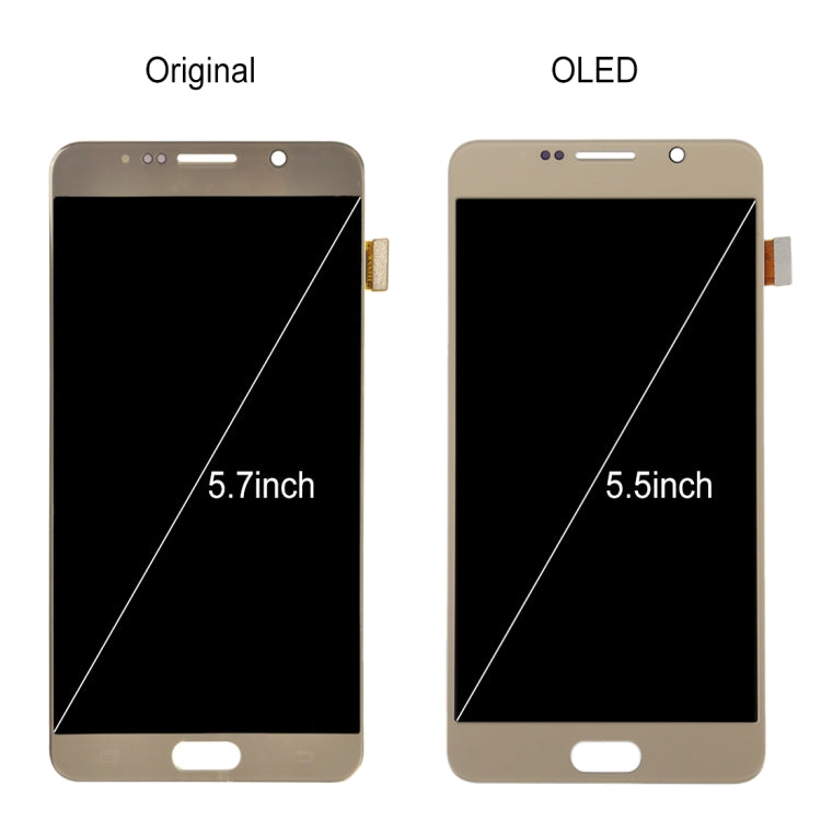 Schermo LCD in materiale OLED da 5,5 pollici e digitalizzatore assemblaggio completo per Samsung Galaxy Note 5, For Galaxy Note 5(OLED), For Samsung Galaxy Note 5(OLED Material)