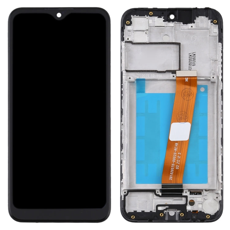 Schermo LCD e digitalizzatore assemblaggio completo con cornice (cavo flessibile stretto) per Samsung Galaxy A01, For Samsung Galaxy A01 SM-A015F(Narrow)