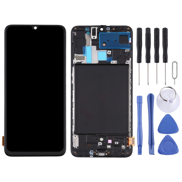 Schermo LCD in materiale TFT e digitalizzatore assemblaggio completo con cornice per Samsung Galaxy A70 (non supporta l'identificazione delle impronte digitali), For Samsung Galaxy A70