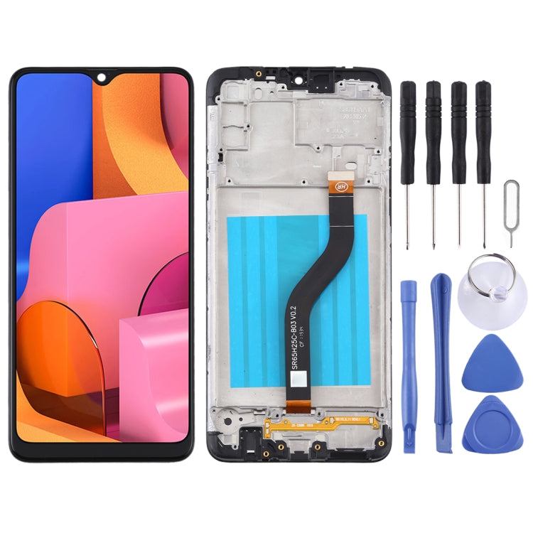 Schermo LCD e digitalizzatore assemblato completo con cornice per Samsung Galaxy A20s, For Samsung Galaxy A20s