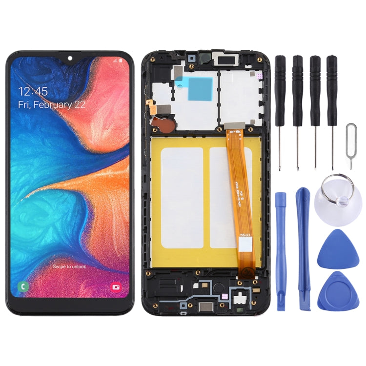 Schermo LCD in materiale TFT e digitalizzatore assemblaggio completo con cornice per Samsung Galaxy A20e, For Samsung Galaxy A20e(TFT)